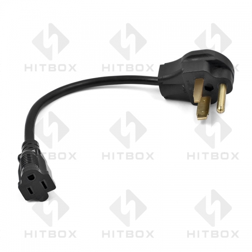 HITBOX Adaptor Cord, 35cm 13.8″ Long 110V to 220V 14 AWG 2.08mm² Convert US 100V Plug to 220V Extension Plug