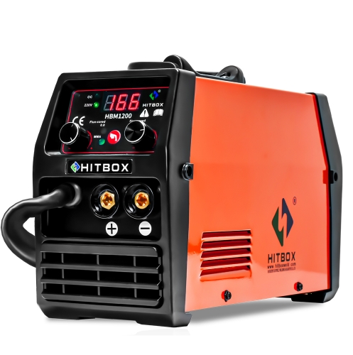 HITBOX Newly Updated Mig Welder MIG ARC TIG Synergy Control 220V Gas Gasless Welding Machine HBM1200 Inverter Welding Machines